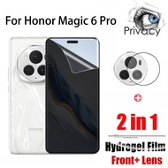 2 in 1 Honor Magic 6 Pro Soft Anti-spy Privacy Hydrogel Screen Protector For Honor 400 200 Magic 7 P