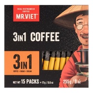 MR Viet 3 in 1 Instant Coffee 255g - Cafe Mr Viet 3 in 1 Instant Coffee (15 packs x 17g)