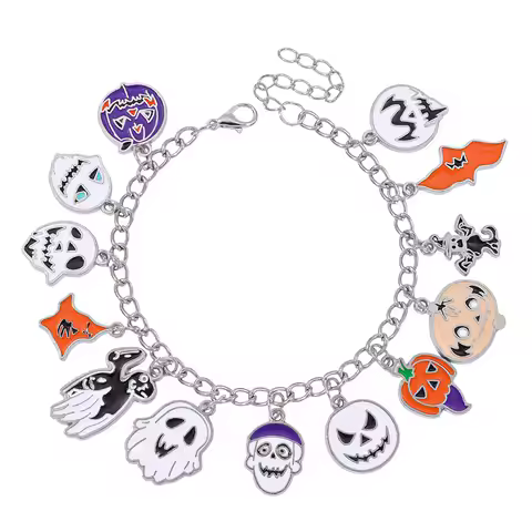 The Nightmare Before Christmas Bracelets for Women, Jack Skellington Sally, Jewelry Charms, Trend, A