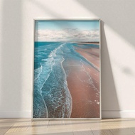 Pink Beach Wall Decoration Poster - Minimalist Wooden Frame HD 20x30 & 30x40cm