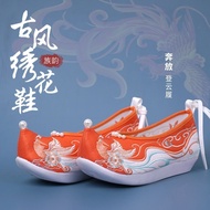 Ancient costume Hanfu shoes with ancient style and horse face original student height-enha古装汉服鞋子古风搭配
