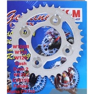 Original RKM Rear Sprocket Steel W100R/W110/W125/CX110/W125i/EX5110/Dash/Future/Ace115/SYM Bonus/MR2