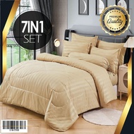 💥CADAR HOTEL HIGH QUALITY💥100% COTTON 7IN1 SET COMFORTER DESIGN KOTAK