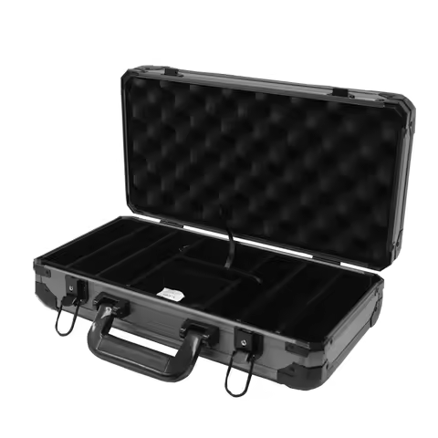 Casino Texas Poker Chips Case Suitcase Texas Poker Chips Box Aluminum Black Suitcase Storage Box Can