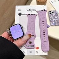 Fun Immediately Rich Silicone Suitable for iwatchs11/10 Strap Gentle Purple Applewatch Strap s9/81.2