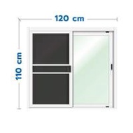 หน้าต่างบานเลื่อน อะลูมิเนียม S-S มุ้ง LYNN XPLUS 120x110 ซม. สีขาว (1280449)