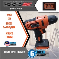 ''BLACK &amp; DECKER'' CORDLESS DRIVER DRILL + 13PCS ACC 12V LD12SP