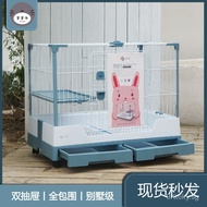 Anti-Splash Extra Large Rabbit Cage r81R51Totoro Deluxe R61Dayang Dutch Pig Rabbit Drawer Type