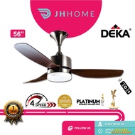 Deka Premium Series I3L 3 Blades 4 Speeds Ceiling Fan With Remote Contorl And Light (56 Inch)