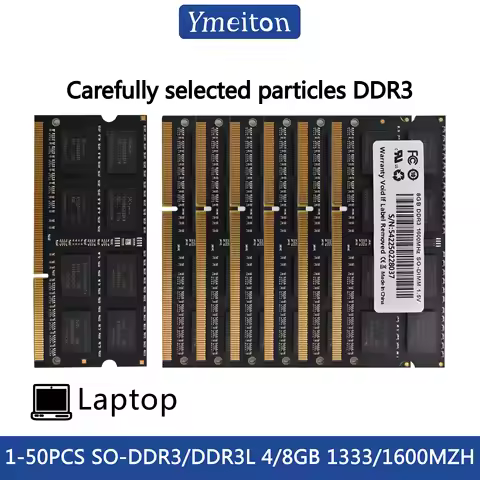 Ymeiton black Laptop DDR3 Memory Laptop DDR3 1333MHz 1600MHz 4GB 8GB SO-DIMM RAM DDR3L 204Pin 1.5v L