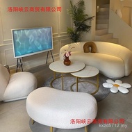 Red Nordic Cream Living Room Wedding Shop Leisure B & B Beauty Salon Area Sofa Lightly Receive Style