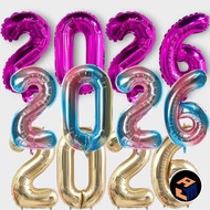 2026 Foil Number Balloon Set -32 Inches Big Size