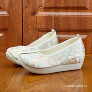 Horse Face Skirt Hanfu Shoes - Thick-Soled Elevated Design Cloth Shoes