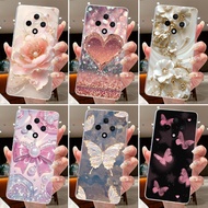 Phone Case For OPPO F27 Pro Pro+ Beautiful Flower Butterfly Casing For OPPO F27 Pro Plus Transparent