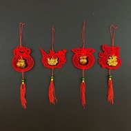5pcs Double-Sided Example Question Velvet Potted Small Ornaments | Chinese New Year Decoration