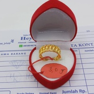 HeyKyo -Cincin Emas Muda 3.0 Gram Model Kepang Lapis Emas Kadar 547 Anti Luntur dan karat Perhiasan 