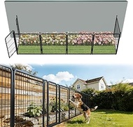 FXW Garden Fence, Decorative Dog Fence Outdoor for The Yard – Heavy Duty Metal Animal Barrier for Do