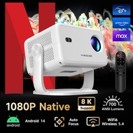 Magcubic L018 โปรเจคเตอร์ 1080P แท้ Full HD 700 ANSI โฟกัสอัตโนมัติ Android 14 WiFi 6 ปรับคออัตโนมัต