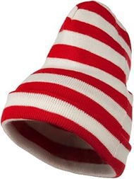 e4Hats.com Red White Wide Stripe Cuff Beanie