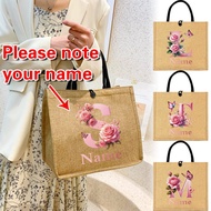 Customized name / LOGO PRINT Tote Bag Customize tote bag custom jute bag custom tote bag with name j