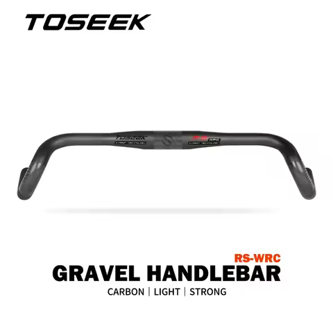 TOSEEK Ultralight Carbon Handlebar Gravel Bike Bar Cyclocross Road Bicycle Bent Bar 400/420/440mm Ou