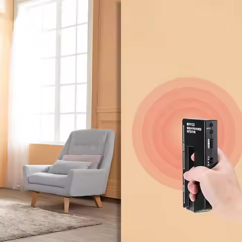 WPP123 ABS Metal Detector Black Wall Detector Non Slip Handle Grip Metal Security Scanner Wall Metal