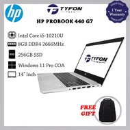 HP ProBook 440 G7 i5-10210U 8GB DDR4 RAM 256GB SSD Win 11 Pro Laptop (Refurbished)