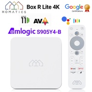 HOMATICS R Lite 4K กล่องทีวี Android 11กับ Netflix 4K S905Y4 Amlogic ที่ผ่านการรับรอง Google 2G32G D