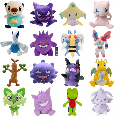 Pokemon Oshawott Jirachi Gengar Koffing Haunter Sudowoodo Plush Toys Cute Caterpie Butterfree Beedri
