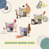 BOOSTER GEMUK 500g -  Chicken Cube* ⁠Chicken Breast* ⁠Chicken & Chicken Liver Sticks* ⁠Chicken & Goa