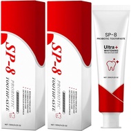Dentifricio Probiotico Sp8, 2 Pezzi Dentifricio Per Pulizia Profonda Da 120g, Rinfresca L'alito, Den