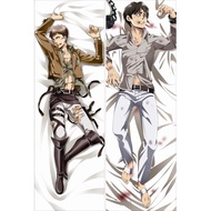 50X150CM Attack on Titan Levi Ackerman Dakimakura Male Otaku Hugging Body Pillow Case Cover Throw Cu