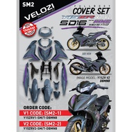 VELOZI full set cover set y15zr V1 V2 SD16 MX King THE KING OF STREET 150 Grey With body sticker