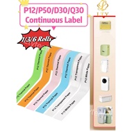 15mm Continuous label thermal label sticker for portable label printer B100 Marklife P12 P50 D30 Q30