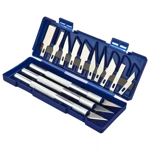 13PCS Precision Cutter Set Exacto Hand Tool Set Paper Cut Carving Knife Tools Kit Cutter Blade DIY R