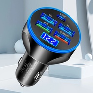 20W Car Charger 5 Ports Power Adapter PD QC3.0 Charger Adapter 5V 3.1A Fast Charging for iPhone Sams