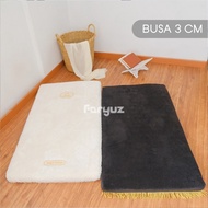 UNGU Sky Moslem - Premium Feather Prayer Mat Sejadah 3cm Foam Soft Thick Soft Cute - Velvet (Lebat), Dark Purple