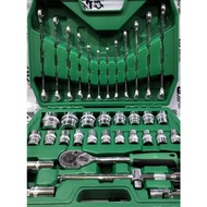 HIJAU Socket Wrench Socket Wrench Set Toolbox 36pcs green