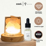 Pristine Himalayan Salt Crystal Stone Lamp | Limited Edition | Ion Orchard Scent