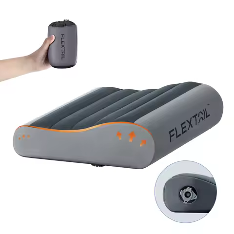 FLEXTAIL ZERO PILLOW - Ergonomic Inflatable Pillow with Dual Support for Travel and Home, Lightweigh