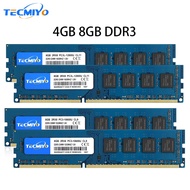 TECMIYO 4GB 8GB Memori RAM Desktop DDR3 DDR3L 1600MHz 1333MHz PC3-12800U PC3-10600 DIMM 1.5V 1.35V 2