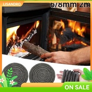 [LSAR-Hot] Black Stove/Fire Rope Wood Burning Stove 6/8mm 2m Length Log Burner Door Seal❀