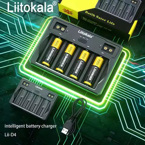 LiitoKala Lii-D4 Smart Battery Charger for 9V 26650 18650 21700 18500 26700 16340 22650 AA AAA C SC 