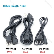 2pin 3pin AU US Plug Power Cable IEC C13 AC Power Supply Cable Extension Cord  SG12L4
