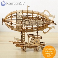 KENTON 3D Wooden Puzzle, 3D Puzzle Hand Craft Airship Model, Puzzle Toy Mechanical Design Wooden Con