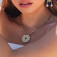 APM Monaco Roman Style Design Sense Sun Moon Shining Tag Necklace Free Girlfriend Sweater Chain