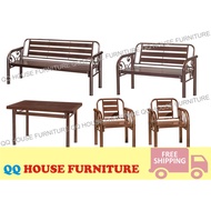 FREE SHIPPING / METAL BENCH CHAIR SET / OUTDOOR FURNITURE / CHAIR / GARDEN SET / LIVING ROOM FURNITU