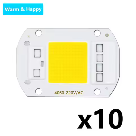 10pcs 50W AC220V No Need Driver LED COB Chip Bead Smart IC Chips 3000k 4000k 6500k For LED Floodligh