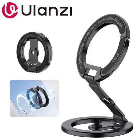 Ulanzi MA02 MagLock Dual Magnetic Phone Stand Multiple Modes Flexible Fold For Any Angle MagSafe For