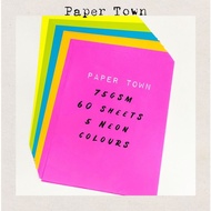 NEON / FLUORESCENT COLOUR PAPER A4 60 SHEETS/75GSM